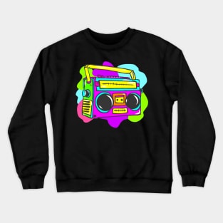 Neon Hippy 80s 90s Costume Retro Vintage Crewneck Sweatshirt